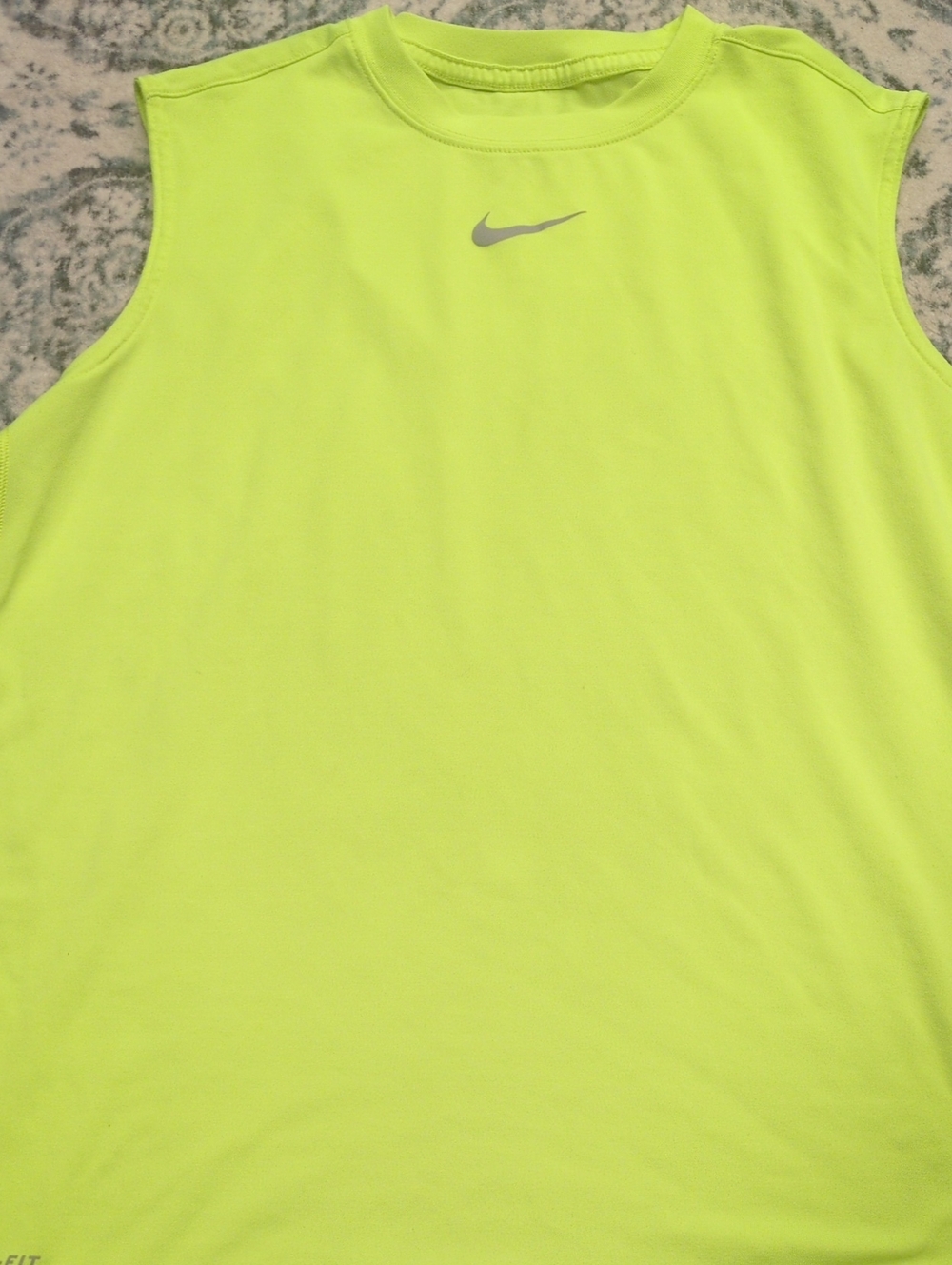 Nike Neon Yellow Girls Sleeveless Athletic Tank